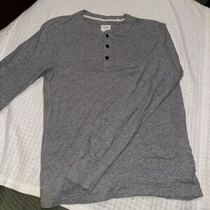 rag & bone Men's Grey Long-Sleeve Henley